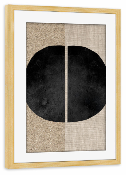 Poster mit Rahmen kiefer "Linen - match" artboxONE - Abstrakt,Geometrie
