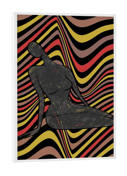 Poster mit weißem Rahmen "Figur und Streifen" artboxONE - Abstrakt,Architektur,Geometrie,Fashion