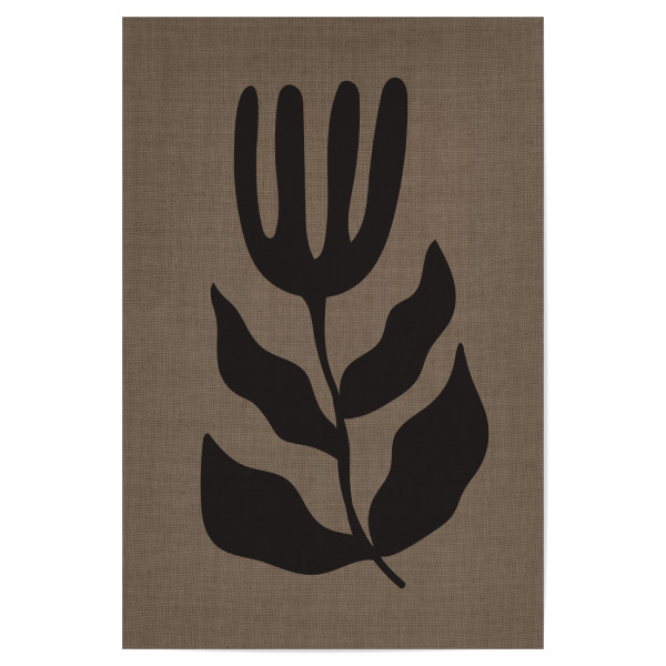 Poster "Linen collection - black flower" artboxONE - Abstrakt - Japandi,Modern,Art,Ibiza,Kunstdruck,Geschenk,Einrichtung,Abstrakt,Kunst