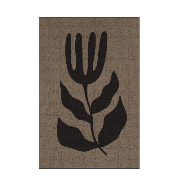 artboxONE Puzzle "Linen collection - black flower" artboxONE - Abstrakt - Japandi,Modern,Art,Ibiza,Kunstdruck,Geschenk,Einrichtung,Abstrakt,Kunst