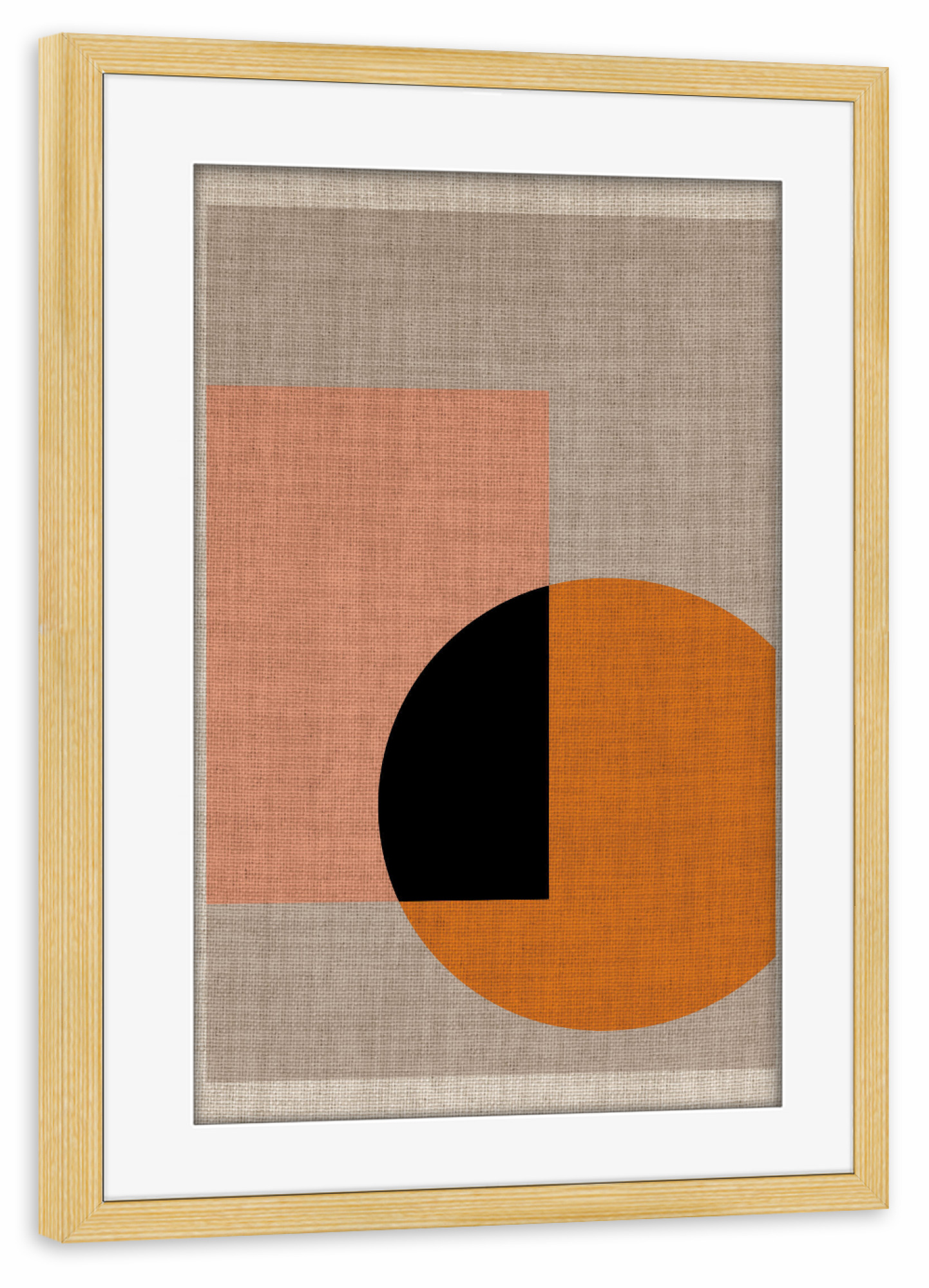 Poster mit Rahmen kiefer "Linen - modern retro LULU" artboxONE - Abstrakt - Japandi,Modern,Art,Ibiza,Kunstdruck,Geschenk,Einrichtung,Abstrakt,Kunst