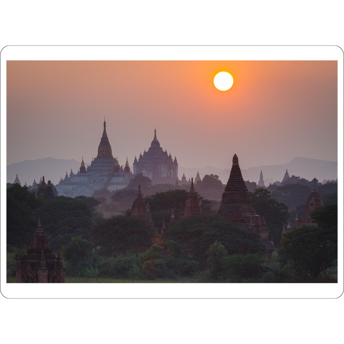 Tischset "Bagan im Sonnenuntergang" artboxONE - Architektur,Reise / Asien