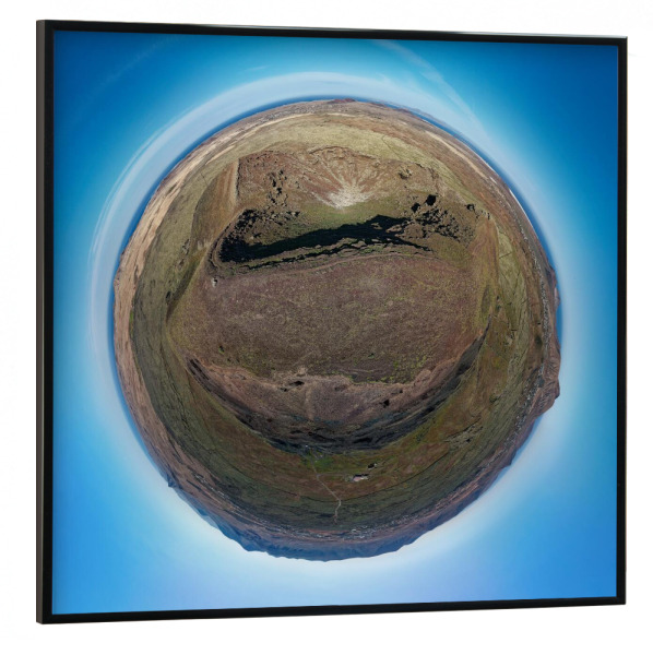 Poster mit schwarzem Rahmen 30x30 cm "Fuerteventura- Vulkan de la Arena" artboxONE - Städte,Natur,Reise,Reise / Strand und Meer,Reise / Länder