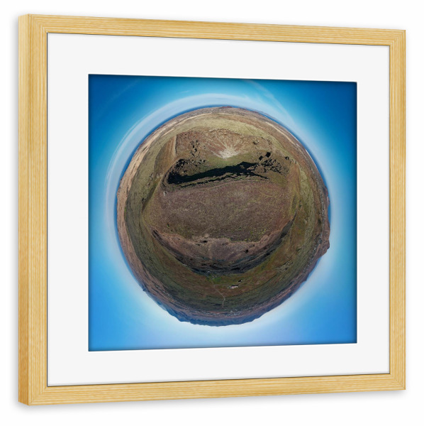 Poster mit Rahmen kiefer "Fuerteventura- Vulkan de la Arena" artboxONE - Städte,Natur,Reise,Reise / Strand und Meer,Reise / Länder