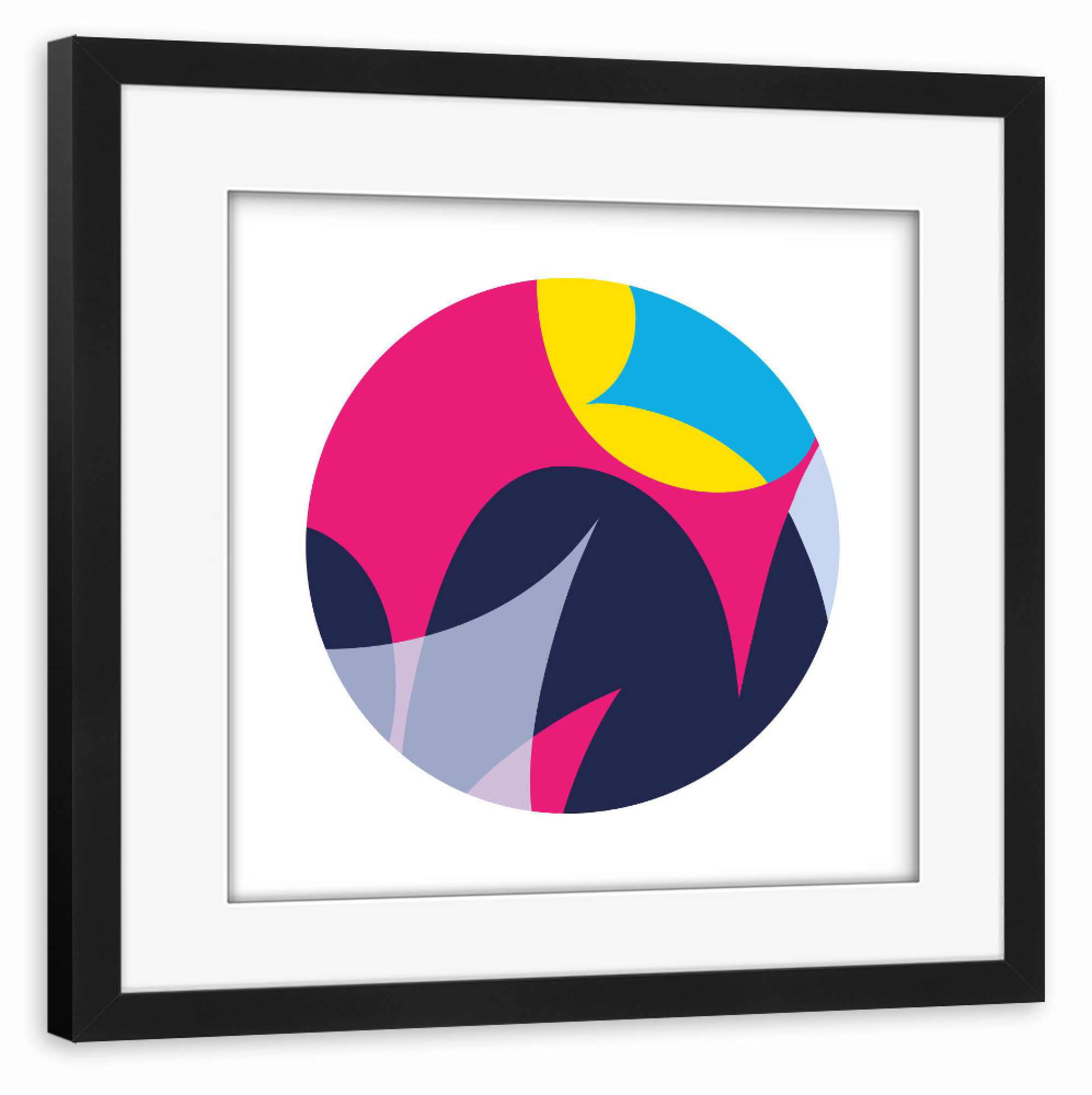 Poster mit Rahmen schwarz "Farbkreis" artboxONE - Abstrakt,Streetart - Kunst,Abstrakt,Abstrakt,Kreis,Farben,Bunt,Farben,Bunt,Farbkreis,Kunst