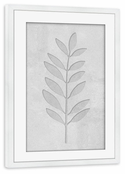 Poster mit Rahmen weiß "Concrete art - FLOWER ART COCO" artboxONE - Abstrakt - Japandi,Modern,Art,Ibiza,Kunstdruck,Geschenk,Einrichtung,Abstrakt,Kunst