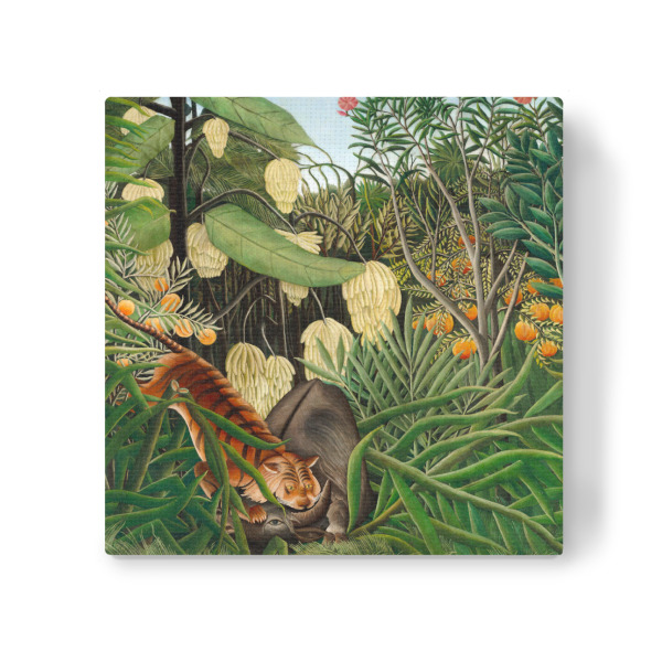 Leinwandbild "Tiger und ein Büffel kämpfen" artboxONE - Natur,Tiere,Reise / Afrika,Für Mama,Für Papa