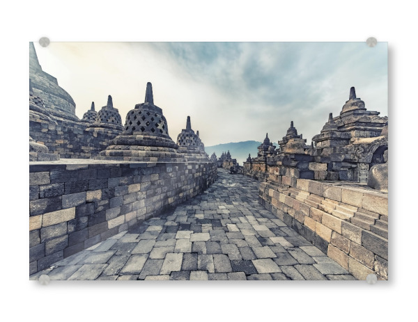 Acrylglasbild "Borobudur-Architektur" artboxONE - Städte,Reise,Architektur,Reise / Asien,Reise / Länder