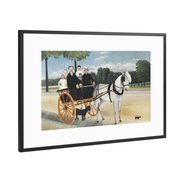 Poster mit Rahmen Schwarz (Metallic) "La Carriole du Père Junier" artboxONE - Reise,Tiere,Städte / Paris,Automobile,Reise / Länder