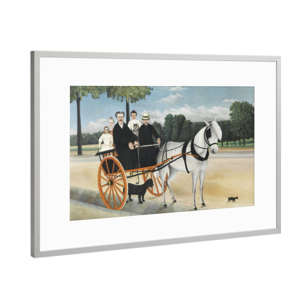 Poster mit Rahmen Silber "La Carriole du Père Junier" artboxONE - Reise,Tiere,Städte / Paris,Automobile,Reise / Länder