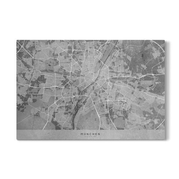Galerie-Print "Graue Vintage-Karte von München" 30x20 cm artboxONE