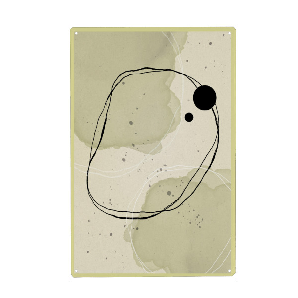 Metall Poster "Wild wonder - RUHE" artboxONE - Abstrakt - Japandi,Modern,Art,Ibiza,Kunstdruck,Geschenk,Einrichtung,Abstrakt,Kunst - Blechschild