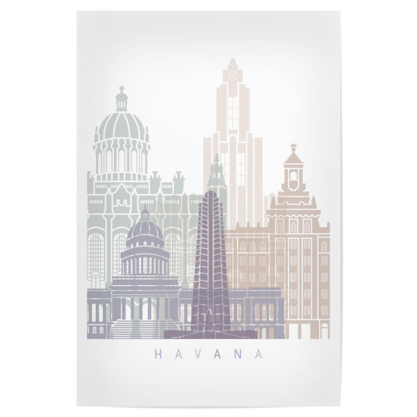Poster 30x20 cm "HAVANNA SKYLINE PASTELL" artboxONE - Städte,Architektur