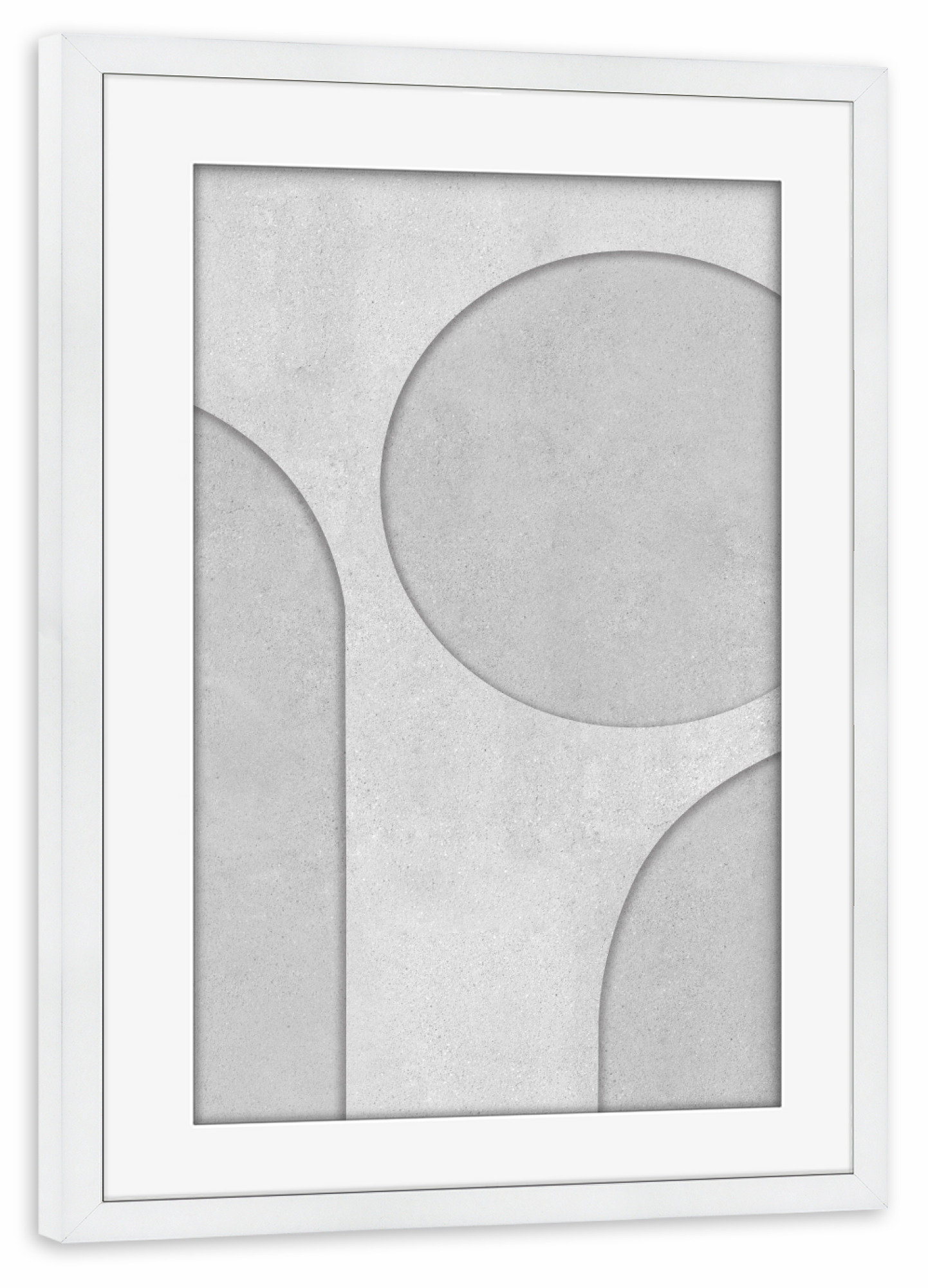 Poster mit Rahmen weiß "Concrete art - ZEN BETON AKA" artboxONE - Abstrakt