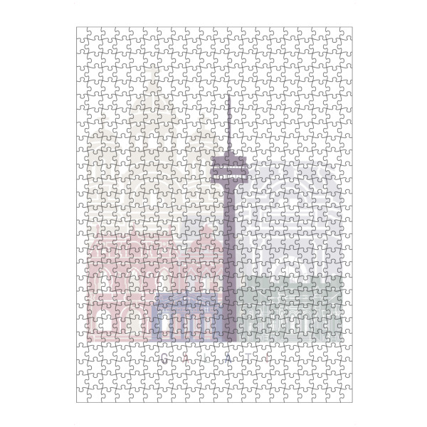 artboxONE Puzzle "GALATI SKYLINE PASTELL" artboxONE - Städte,Architektur