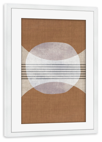 Poster mit Rahmen weiß "LINEN - abstract BOB" artboxONE - Abstrakt,Geometrie