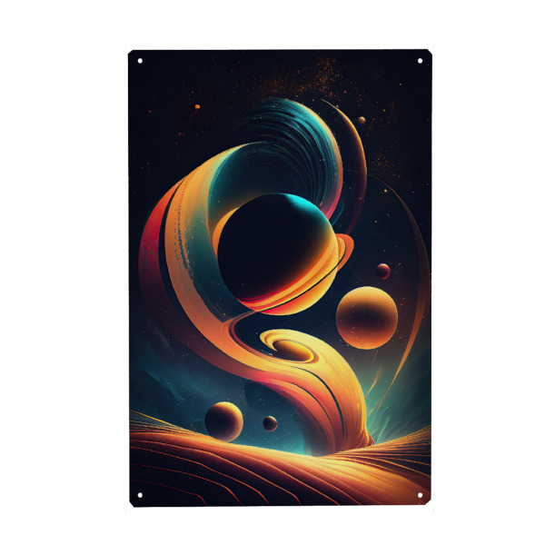 Holzbild "Abstrakte Raumzeichnung" artboxONE - Abstrakt,Galaxy