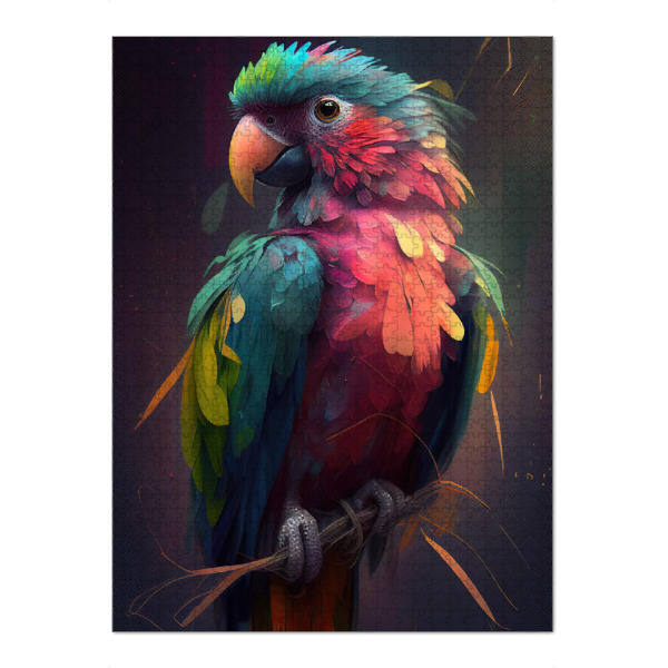 Puzzle Ravensburger "Malerei eines niedlichen Papageien" artboxONE - Tiere