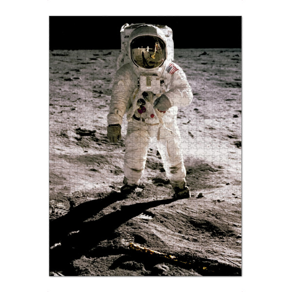 Puzzle Ravensburger "Buzz Aldrin auf dem Mond" artboxONE - Reise,Für Kinder,Für Papa,Männer,Galaxy