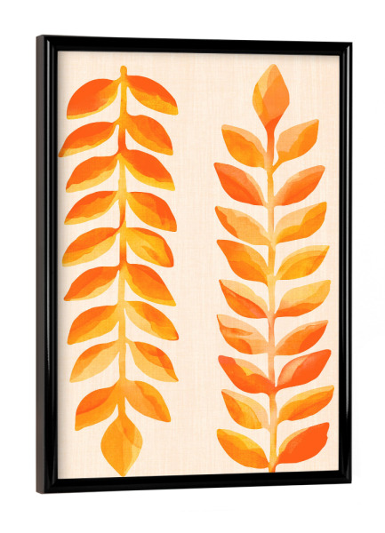 Poster mit schwarzem Rahmen "Festliche Tropen" artboxONE - Natur,Floral - Tropisch,Blume,Pflanze,Malerei,Floral