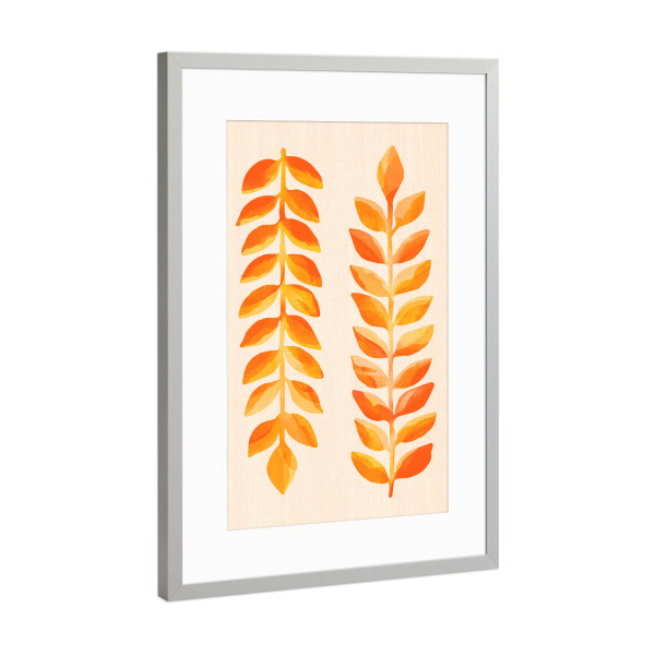 Poster mit Rahmen Silber "Festliche Tropen" artboxONE - Natur,Floral - Tropisch,Blume,Pflanze,Malerei,Floral