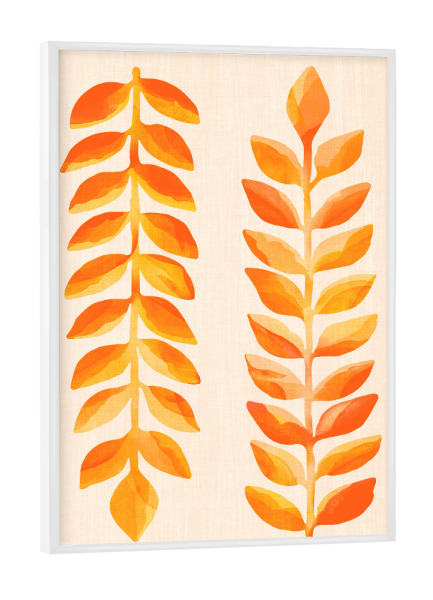 Poster mit weißem Rahmen "Festliche Tropen" artboxONE - Natur,Floral - Tropisch,Blume,Pflanze,Malerei,Floral