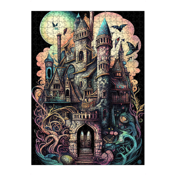 artboxONE Puzzle "Tuschezeichnung-surreales Schloss" artboxONE - Abstrakt,Architektur