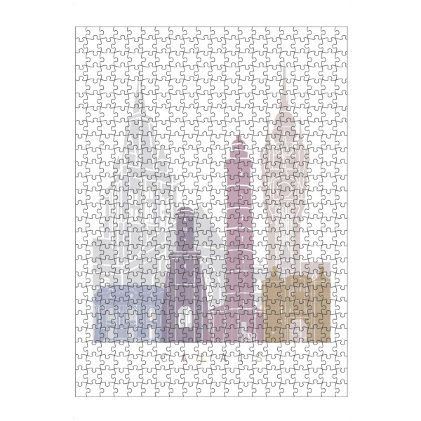 artboxONE Puzzle "CALAIS-SKYLINE-PASTELL" artboxONE - Städte,Architektur