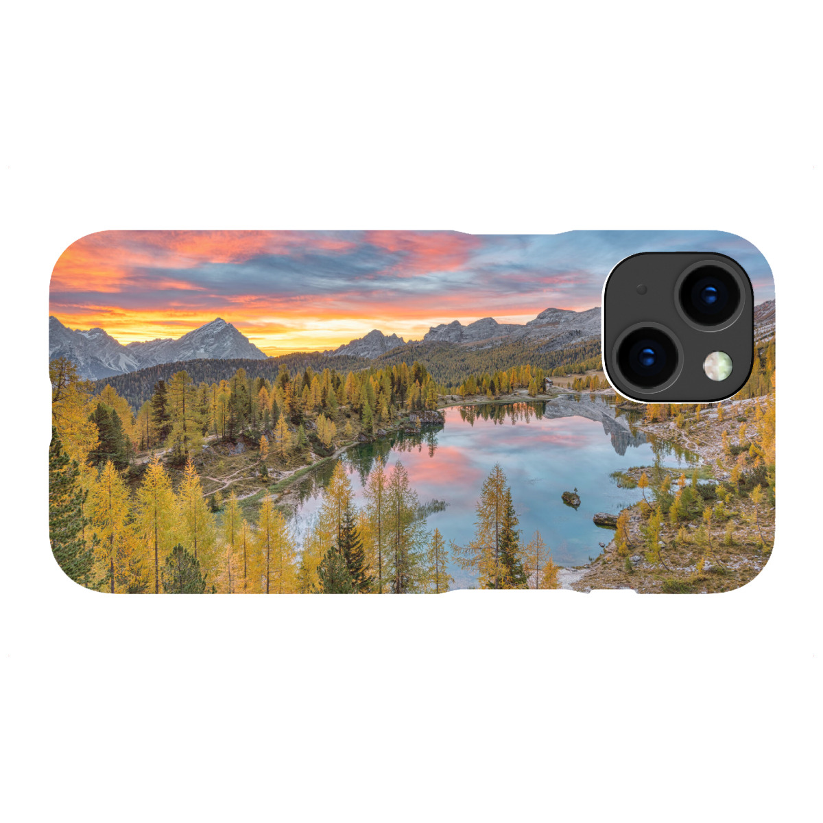 "Sonnenaufgang am Lago Federa"für iPhone - Premium-Case Handyhülle artboxONE
