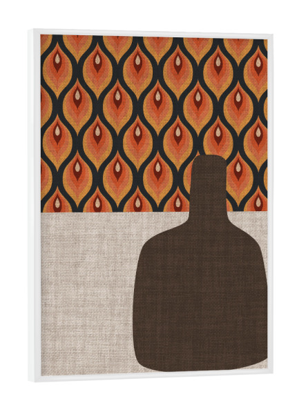 Poster mit weißem Rahmen "Linen retro art LUK" artboxONE - Abstrakt - Japandi,Modern,Art,Ibiza,Kunstdruck,Retro,Einrichtung,Abstrakt,Kunst