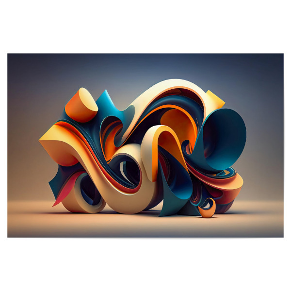 Poster "Abstrakte geschwungene Formen" artboxONE - Abstrakt,Geometrie