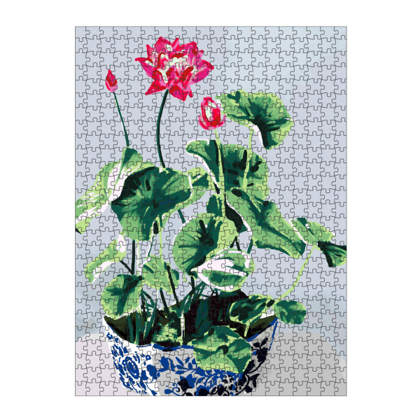 artboxONE Puzzle "Marokkanischer Pflanzer" artboxONE - Natur - Modern,Zeitgenössisch,Pläne,Natur,Plater,Marokko,Jahrgang,Blumen,Boho