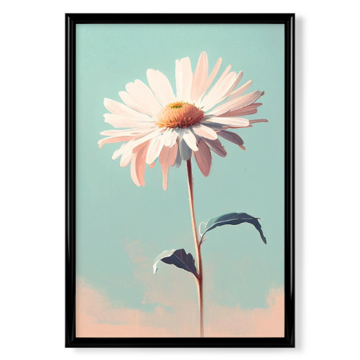 Painting of pastel daisy flower