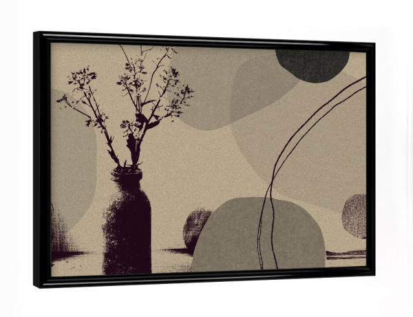 Poster mit schwarzem Rahmen "Linen collection - modern kitchen" artboxONE - Abstrakt