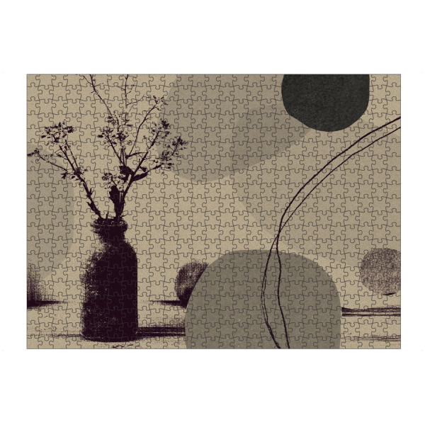 artboxONE Puzzle "Linen collection - modern kitchen" artboxONE - Abstrakt - Japandi,Modern,Art,Ibiza,Kunstdruck,Geschenk,Einrichtung,Abstrakt,Kunst