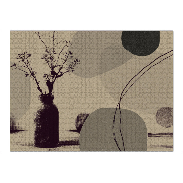 Puzzle Ravensburger "Linen collection - modern kitchen" artboxONE - Abstrakt - Japandi,Modern,Art,Ibiza,Kunstdruck,Geschenk,Einrichtung,Abstrakt,Kunst