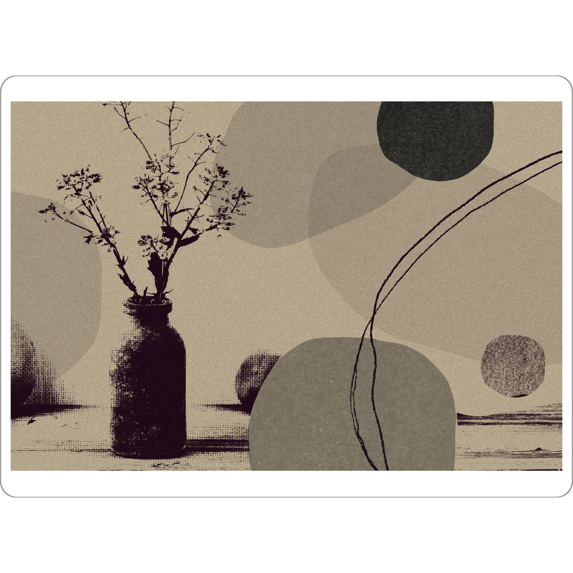Tischset "Linen collection - modern kitchen" artboxONE - Abstrakt - Japandi,Modern,Art,Ibiza,Kunstdruck,Geschenk,Einrichtung,Abstrakt,Kunst