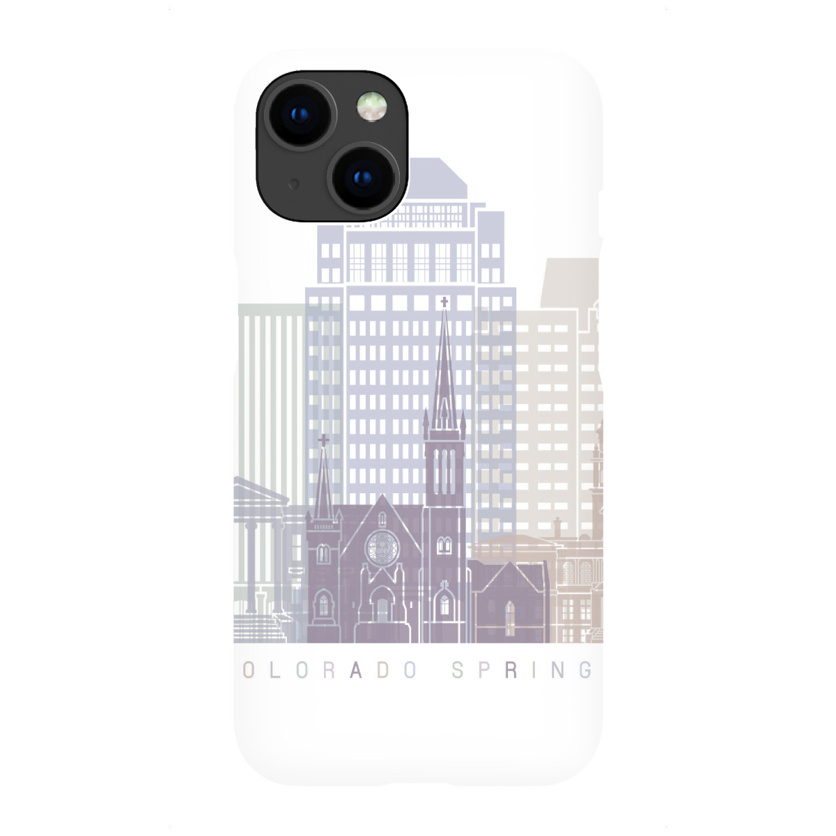 iPhone "COLORADO SPRINGS SKYLINE PASTELL" Premium-Case Handyhülle artboxONE
