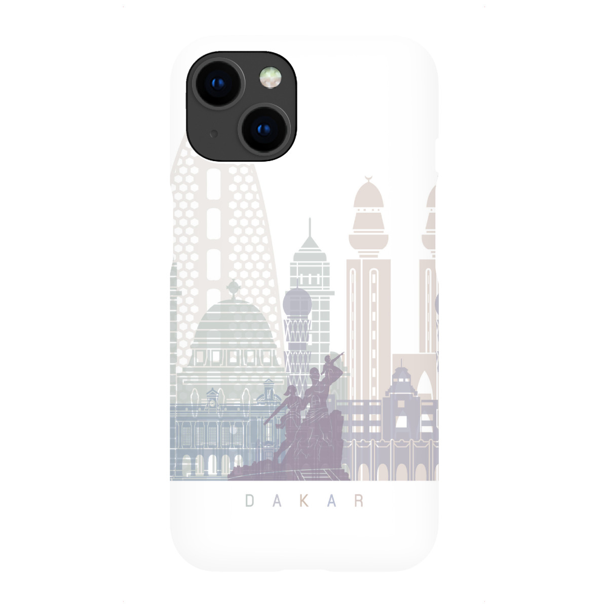 iPhone "DAKAR SKYLINE PASTELL" Premium-Case Handyhülle artboxONE