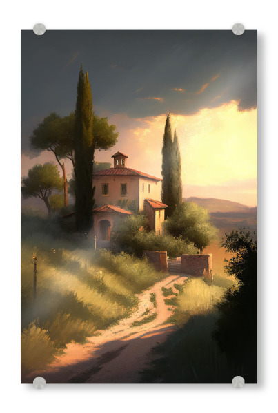 Acrylglasbild "Villa in der Toskana" artboxONE - Natur,Reise / Länder