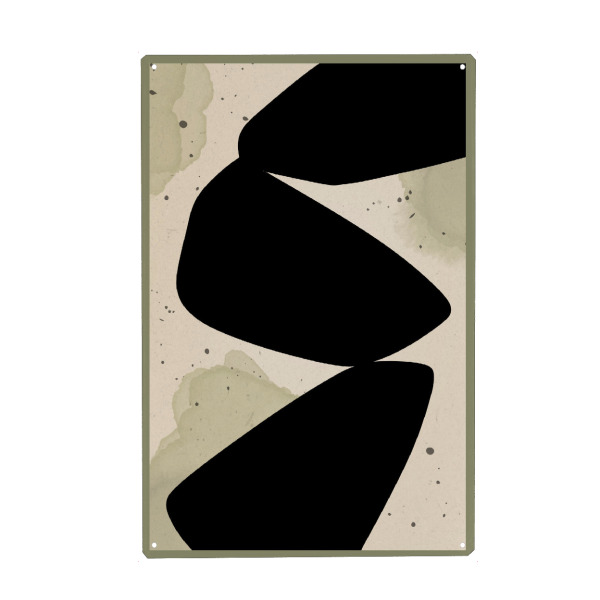 Holzbild "Balance stones" artboxONE - Abstrakt,Geometrie - Japandi,Modern,Art,Wabisabi,Ibiza,Kunstdruck,Vacation,Einrichtung,Geometrie,Formen,Abstrakt