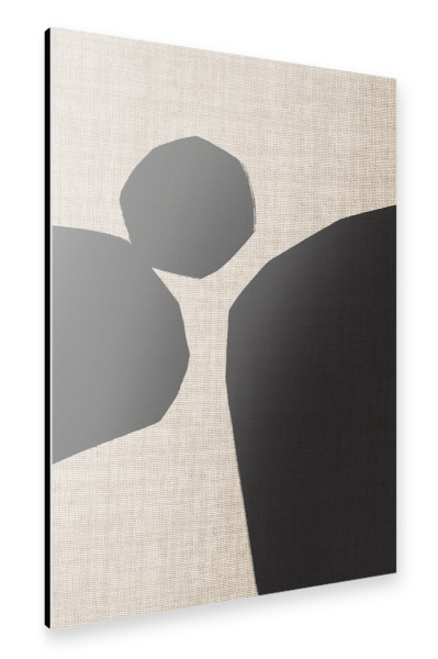 Alu-Dibond "LINEN collection - JAPANDI ROMBA" 30x20 cm artboxONE