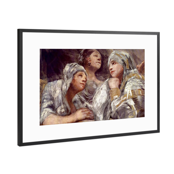 Poster mit Rahmen Schwarz (Metallic) "Fresko von San Antonio" artboxONE - Reise,Menschen,Für Mama,Für Papa