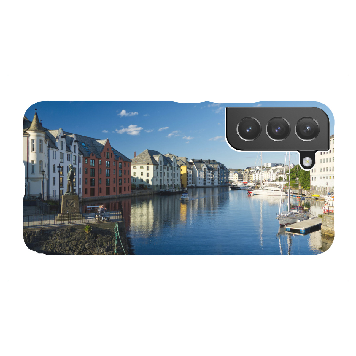 "Häuseransicht von Alesund"für Samsung Galaxy - Premium-Case Handyhülle artboxONE