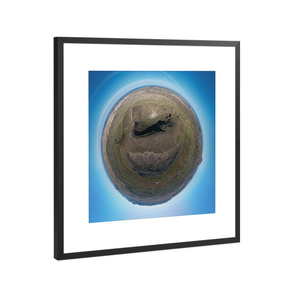 Poster mit Rahmen Schwarz (Metallic) "Fuerteventura - Vulkan de la Arena" artboxONE - Städte,Natur,Reise,Reise / Strand und Meer