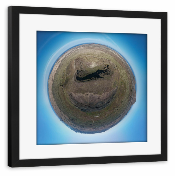 Poster mit Rahmen schwarz "Fuerteventura - Vulkan de la Arena" artboxONE - Städte,Natur,Reise,Reise / Strand und Meer