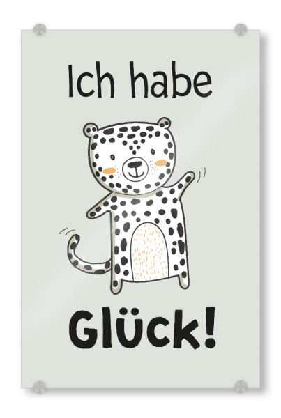 Acrylglasbild "KIDS art - Affirmationsbild Glück" artboxONE - Für Kinder,Tiere