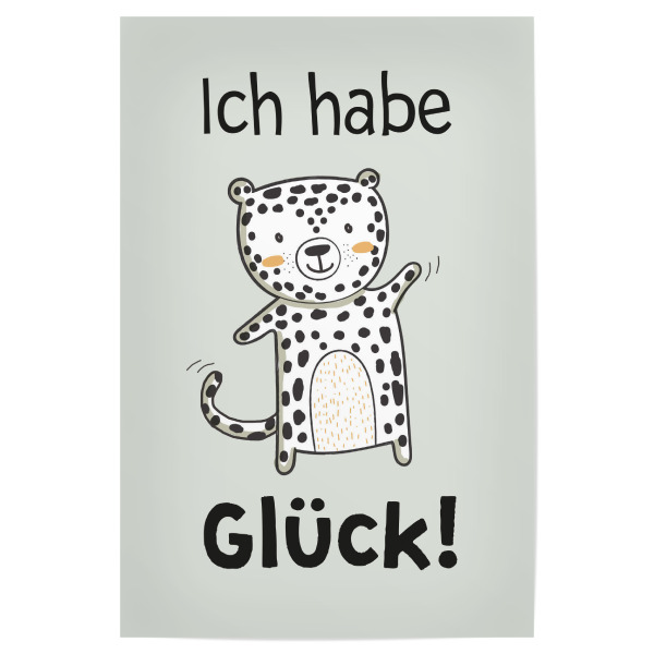 Poster "KIDS art - Affirmationsbild Glück" artboxONE - Für Kinder,Tiere