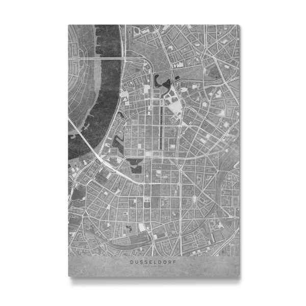 Galerie-Print "Karte - Düsseldorfer Innenstadt" 30x20 cm artboxONE