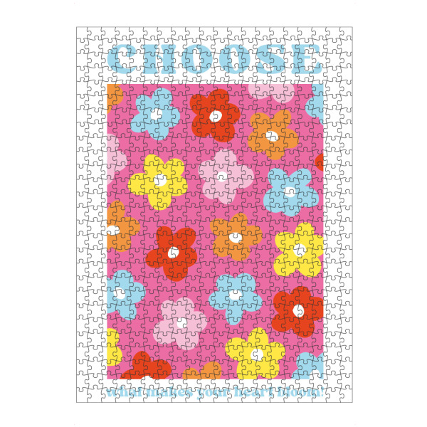Puzzle Ravensburger "Choose what makes your heart bloom" artboxONE - Typografie,Floral